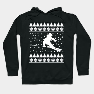 Christmas Skier Skiing XMAS Gifts Hoodie